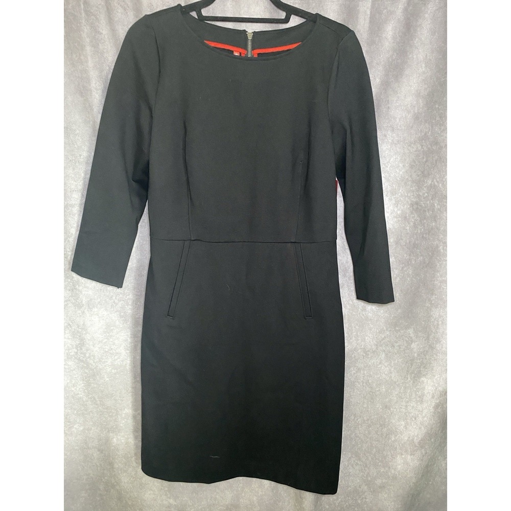 SPANX Perfect Shift Dress 3/4 Sleeves Ponte Sheath Black NEW Sz Medium